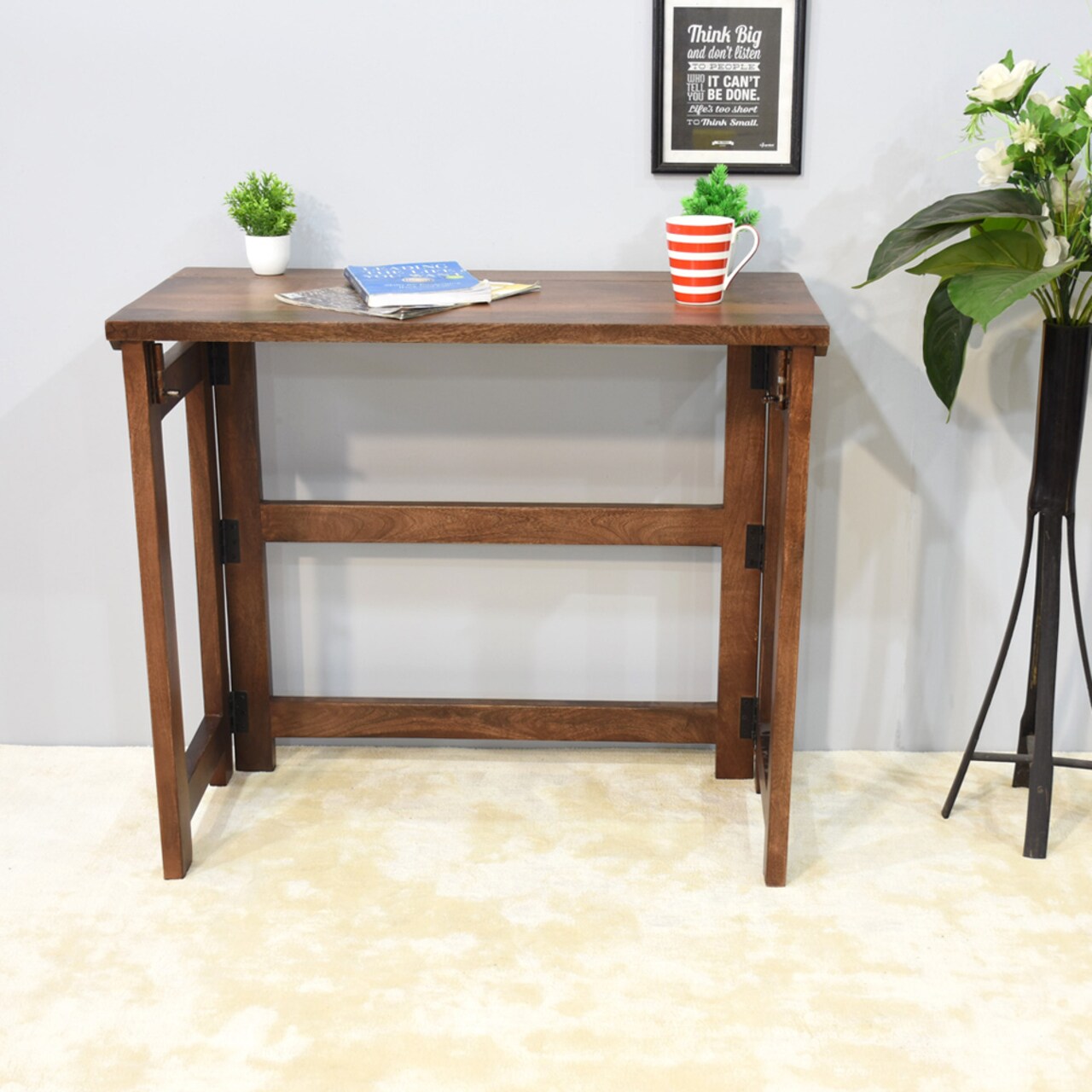 BBH Homes Handmade Rectangular Shaped Mango Wood Study Table 35x17x30 in BBRSTB0002